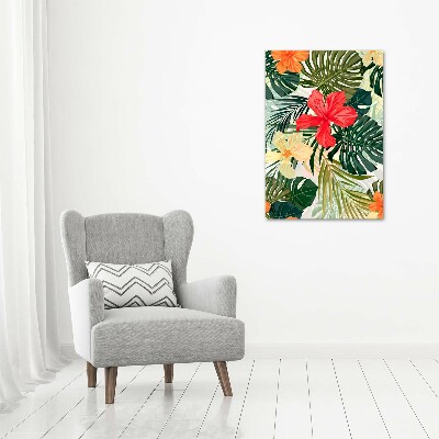 Verticale canvasfoto Hawaiiaanse bloemen