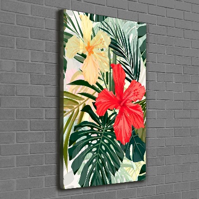Verticale canvasfoto Hawaiiaanse bloemen