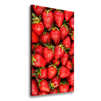 Verticaal canvasschilderij Aardbeien