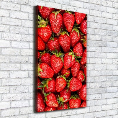 Verticaal canvasschilderij Aardbeien