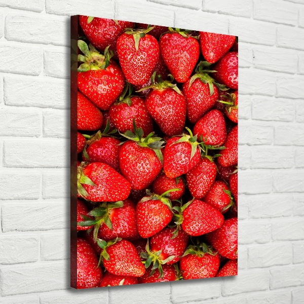Verticaal canvasschilderij Aardbeien