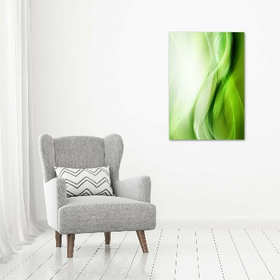 Verticale canvasfoto Groene golven op de achtergrond