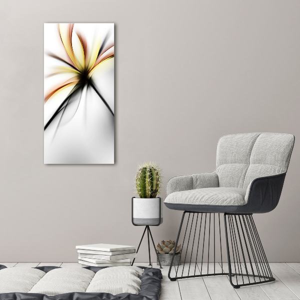 Verticale foto op canvas Abstracte bloem
