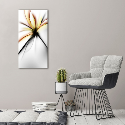 Verticale foto op canvas Abstracte bloem