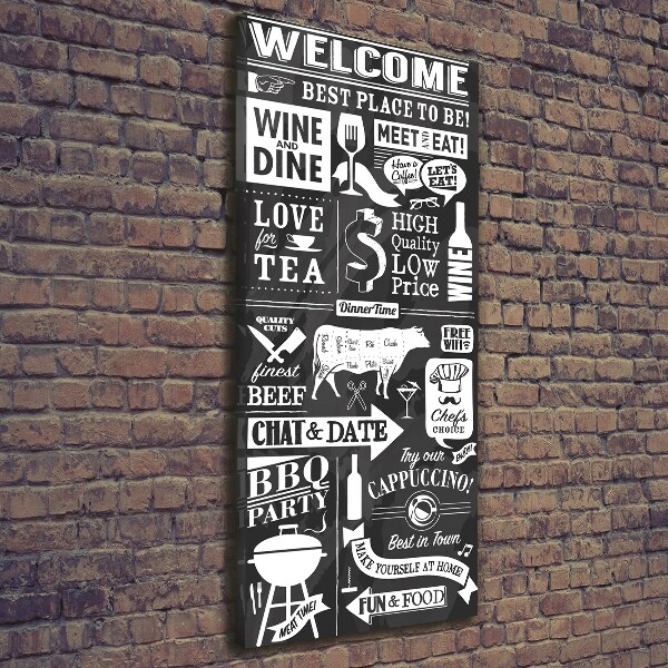 Verticaal canvasschilderij Restaurant