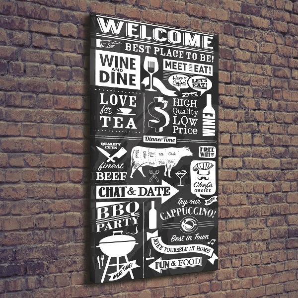 Verticaal canvasschilderij Restaurant