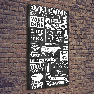 Verticaal canvasschilderij Restaurant