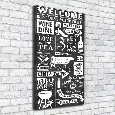 Verticaal canvasschilderij Restaurant