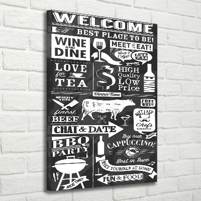 Verticaal canvasschilderij Restaurant