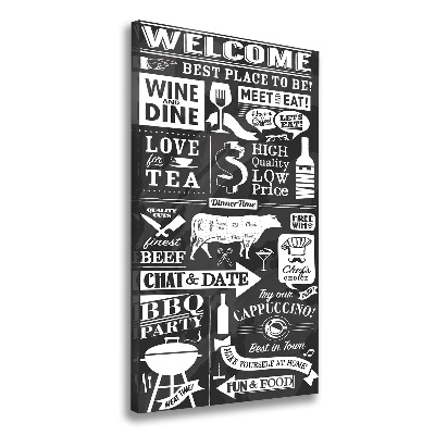 Verticaal canvasschilderij Restaurant