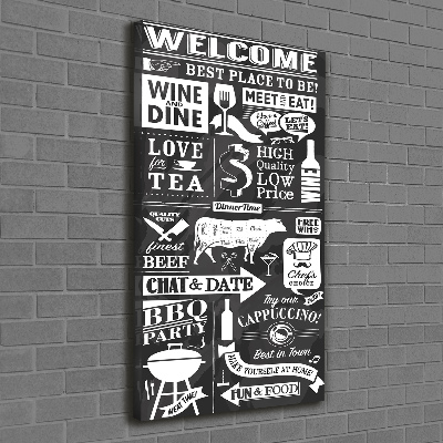 Verticaal canvasschilderij Restaurant