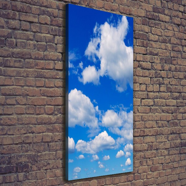 Verticaal schilderij op canvas Wolken aan de hemel