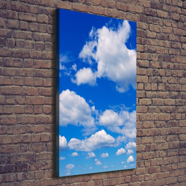 Verticaal schilderij op canvas Wolken aan de hemel