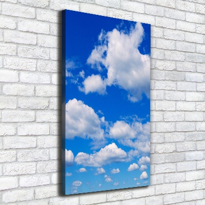 Verticaal schilderij op canvas Wolken aan de hemel