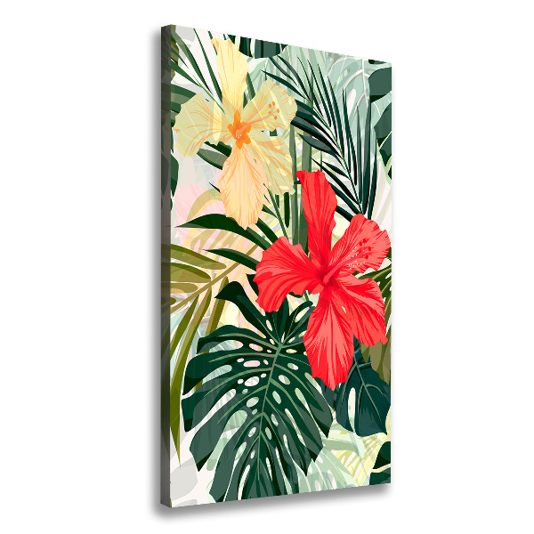 Verticale foto op canvas Hawaiiaanse bloemen