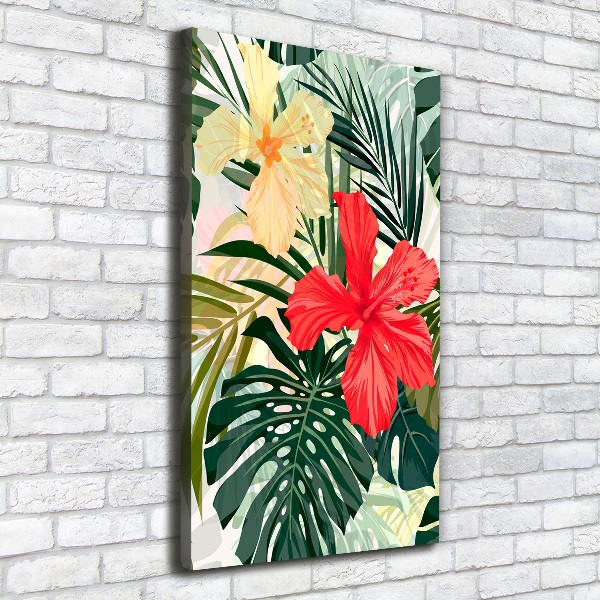 Verticale foto op canvas Hawaiiaanse bloemen