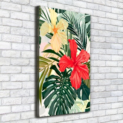Verticale foto op canvas Hawaiiaanse bloemen