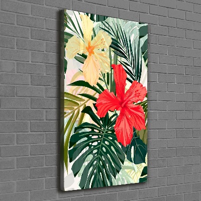 Verticale foto op canvas Hawaiiaanse bloemen
