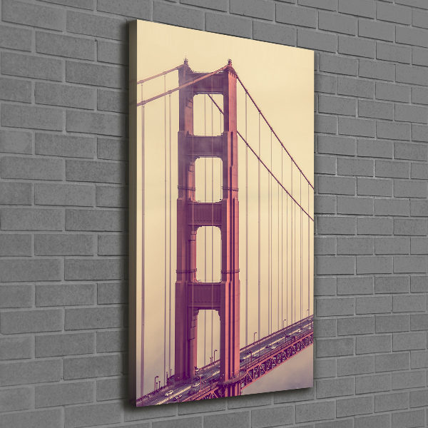 Verticaal schilderij op canvas San Francisco-brug