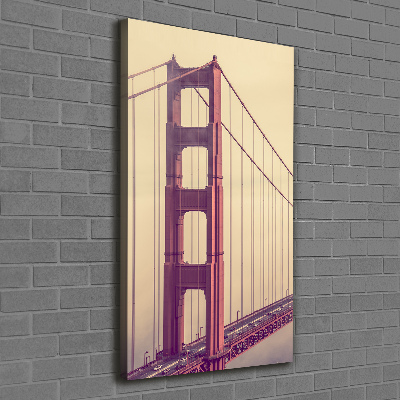 Verticaal schilderij op canvas San Francisco-brug