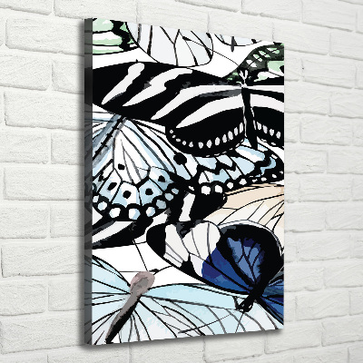 Verticaal schilderij op canvas Vlinders