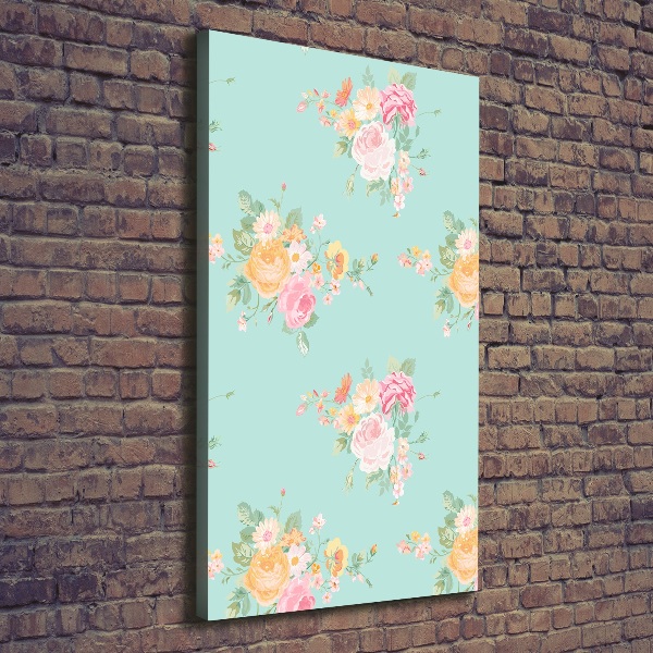 Verticaal schilderij op canvas Bloemen