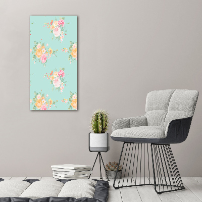 Verticaal schilderij op canvas Bloemen