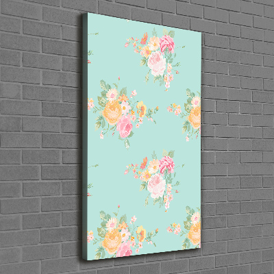 Verticaal schilderij op canvas Bloemen