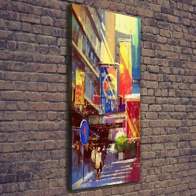 Verticale foto op canvas Kleurrijke stad