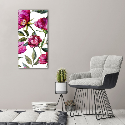 Verticale foto op canvas Klaprozen