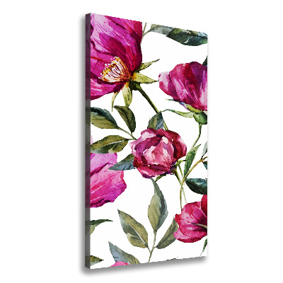 Verticale foto op canvas Klaprozen