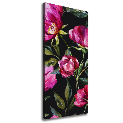 Verticale canvasfoto Klaprozen