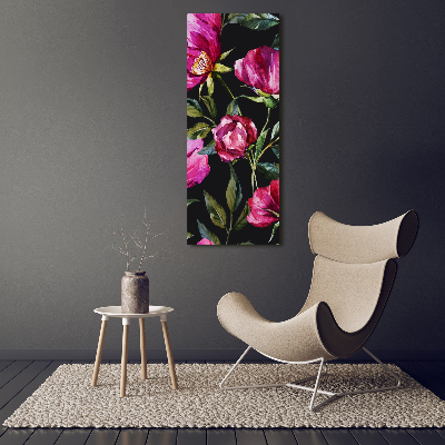 Verticale canvasfoto Klaprozen