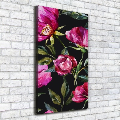 Verticale canvasfoto Klaprozen