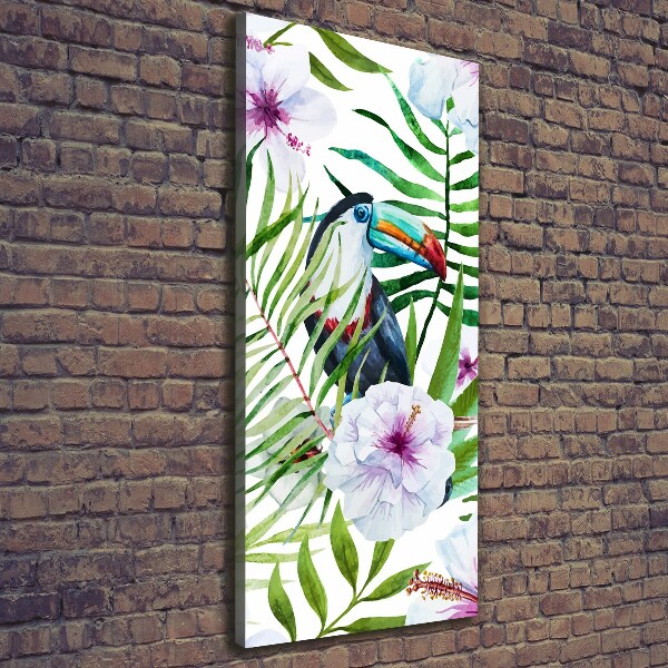 Verticaal canvasschilderij Hawaiiaans patroon