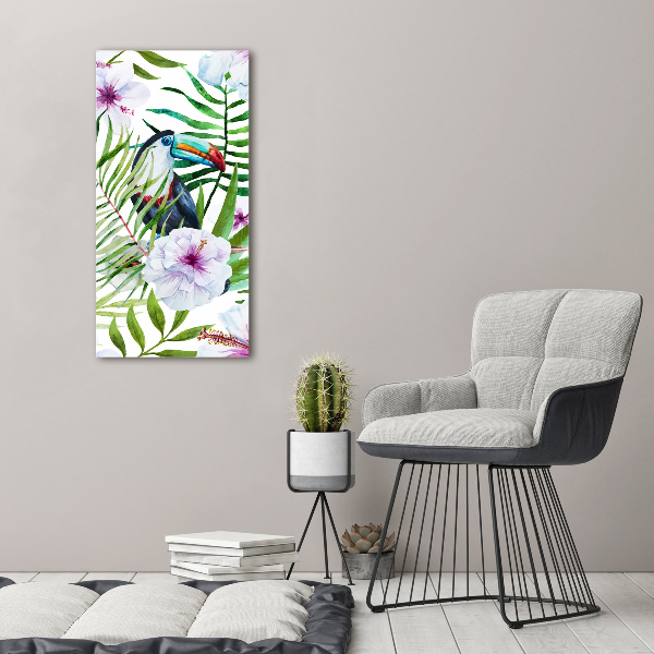 Verticaal canvasschilderij Hawaiiaans patroon