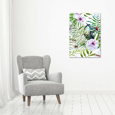 Verticaal canvasschilderij Hawaiiaans patroon