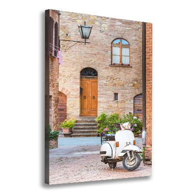 Verticaal canvasschilderij Italiaanse straten