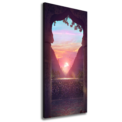 Verticaal schilderij op canvas Oosterse architectuur