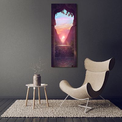 Verticaal schilderij op canvas Oosterse architectuur