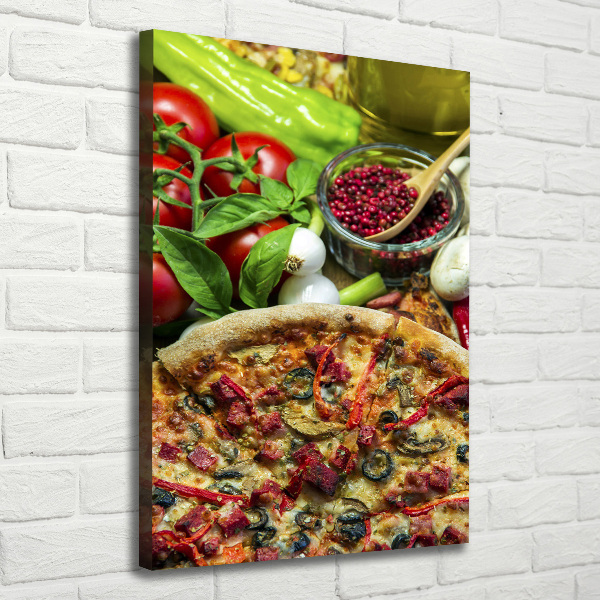 Verticale canvasfoto Pizza