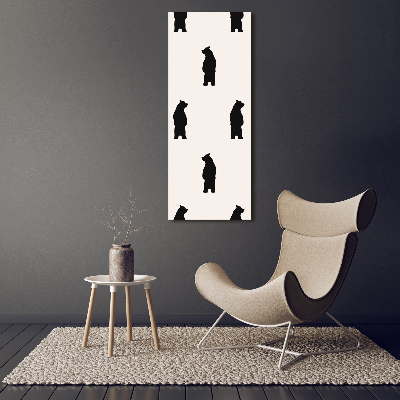 Verticaal canvasschilderij Kleine beertjes