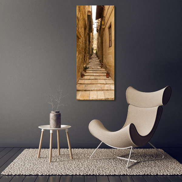 Verticale foto op canvas Straten in Malta