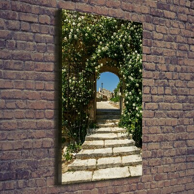 Verticale canvasfoto Bloemenboog