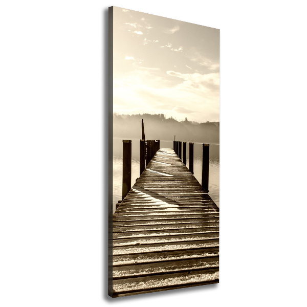 Verticale canvasfoto Houten steiger