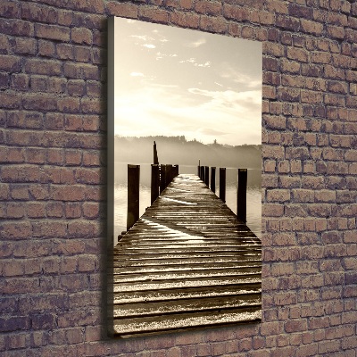 Verticale canvasfoto Houten steiger