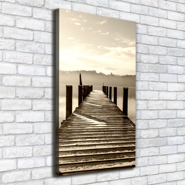 Verticale canvasfoto Houten steiger