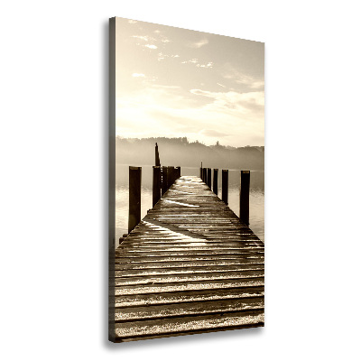 Verticale canvasfoto Houten steiger