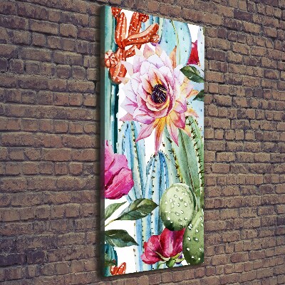 Verticaal canvasschilderij Cactussen
