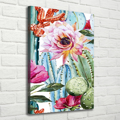 Verticaal canvasschilderij Cactussen